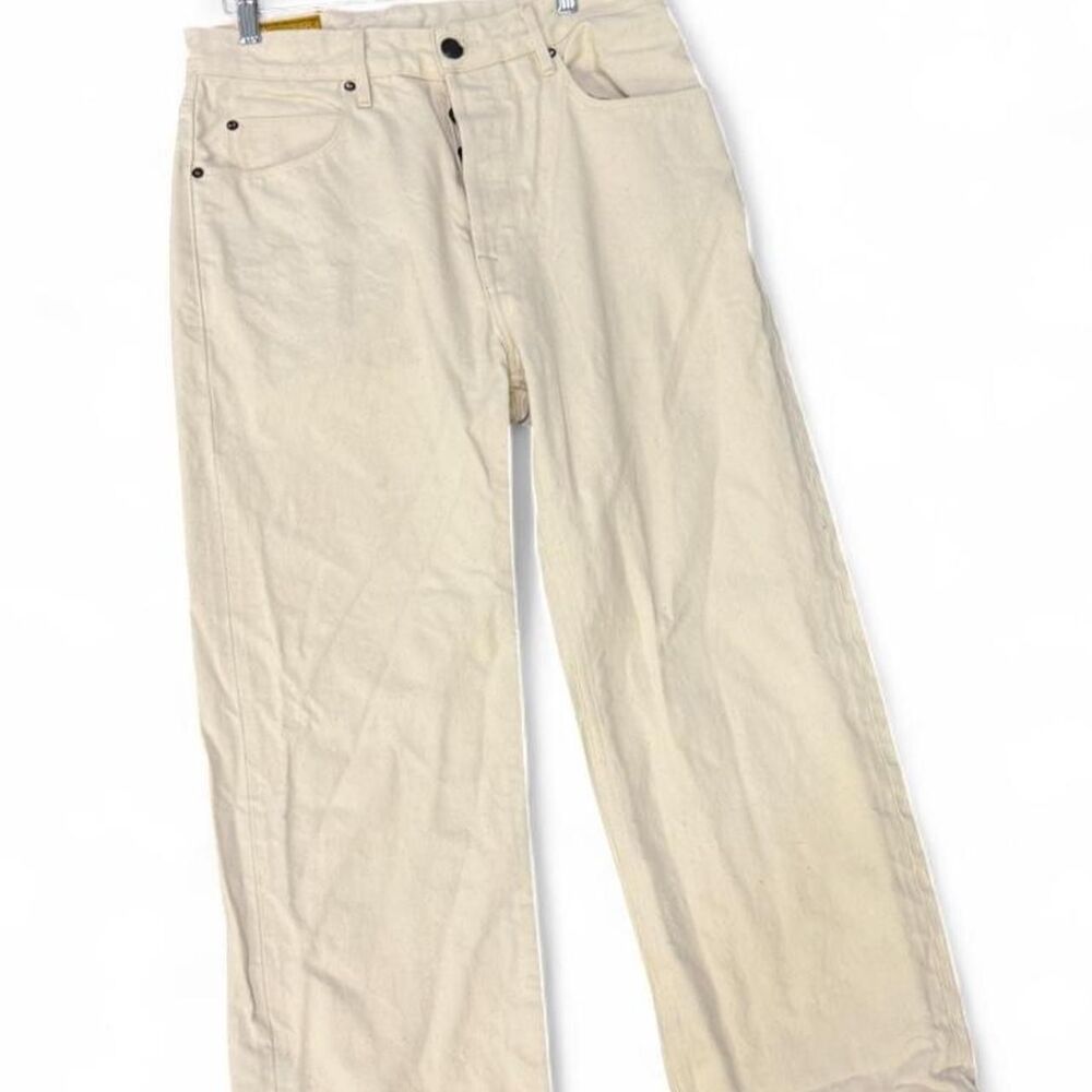 Freenote Coth Men's Cream and White Jeans